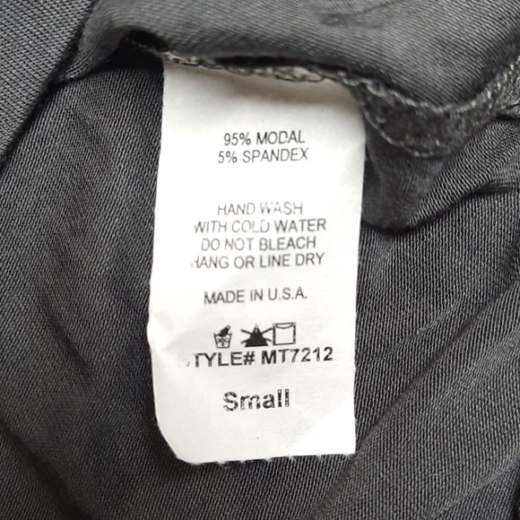 Ladder Sleeve soft  charcoal t-shirt top - Picture 11 of 13